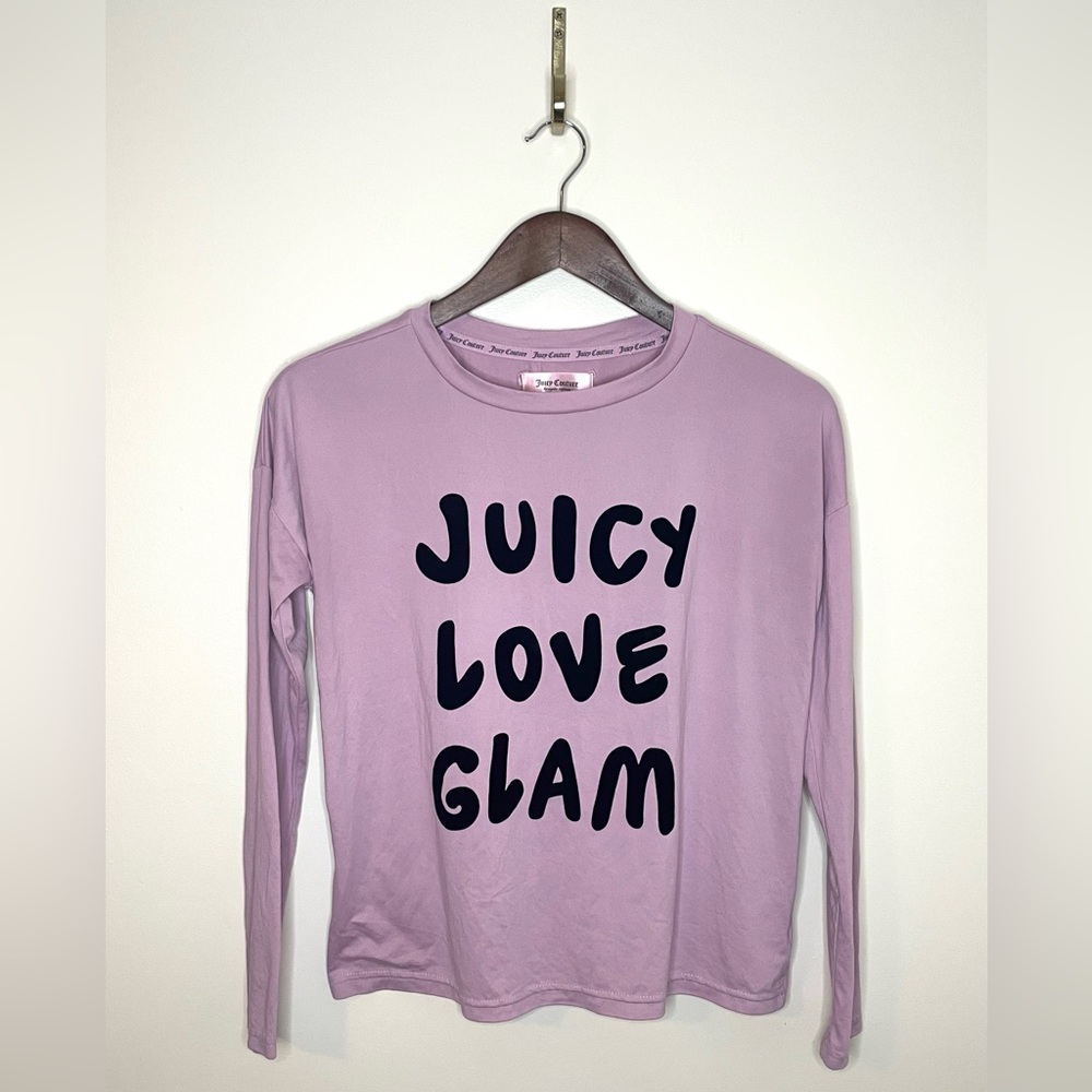 3 for 20 JUICY COUTURE Sleepwear Black Velvet Juicy Love Glam Long Sleeve Purple